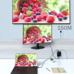 150m HDMI Network Cable Extender IP One To Many Computer Monitors, Transmitter+Receiver, US Plug - Image 8