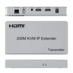 KVM 200m HDMI IP Extender RJ45 Network Cable Video Extender, Transmitter+Receiver, US Plug - Image 2