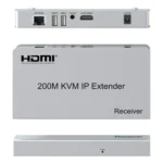 KVM 200m HDMI IP Extender RJ45 Network Cable Video Extender, Transmitter+Receiver, US Plug - Image 3