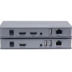 KVM 120m 4K HD Extender Computer Mouse Keyboard HDMI Single Ethernet Cable Transmitter + Receiver - Image 2