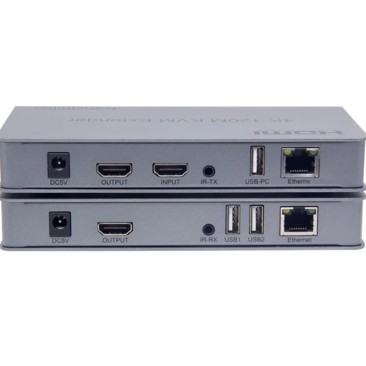 TBD06052381_B1.webp KVM 120m 4K HD Extender Computer Mouse Keyboard HDMI Single Ethernet Cable Transmitter + Receiver - Image 2