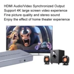 KVM 120m 4K HD Extender Computer Mouse Keyboard HDMI Single Ethernet Cable Transmitter + Receiver - Image 5