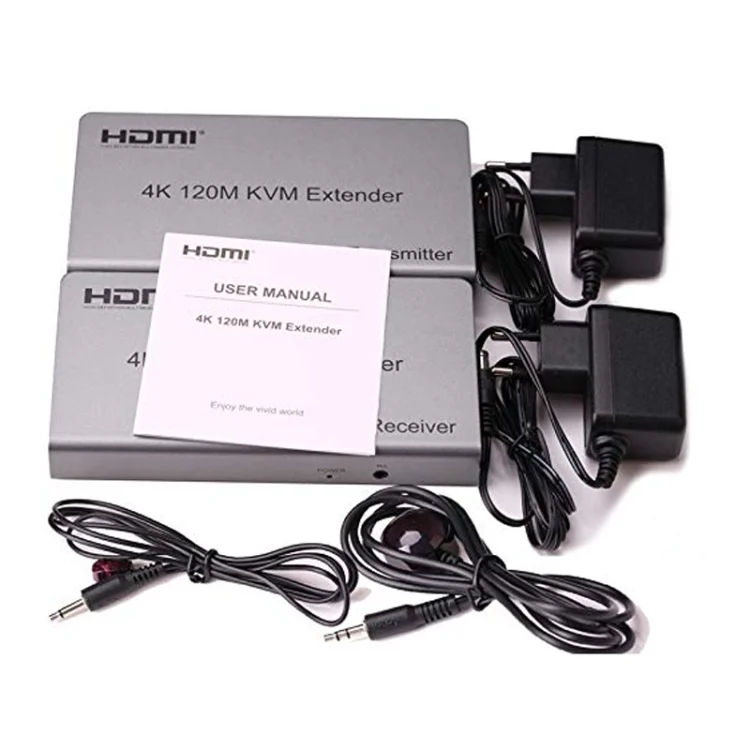 TBD06052381_B8.webp KVM 120m 4K HD Extender Computer Mouse Keyboard HDMI Single Ethernet Cable Transmitter + Receiver - Image 9