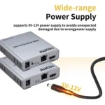 KVM 60m HDMI Network Cable Extender With Audio/Video Transmitter+Receiver, US Plug - Image 4