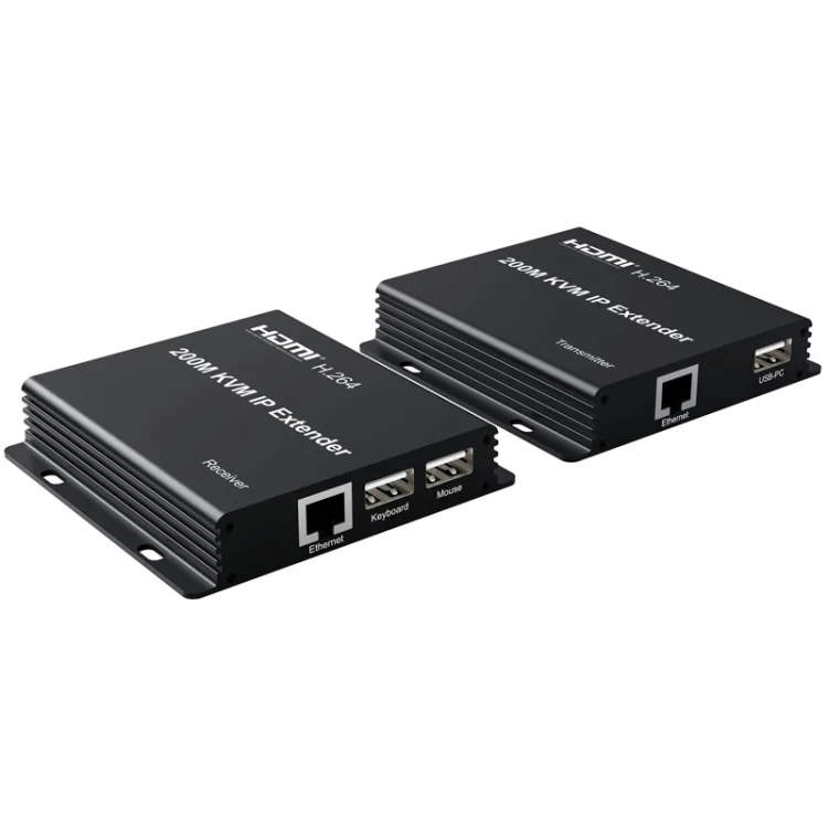 200m HDMI KVM IP Network Cable Extender H.264 Mouse Keyboard Extender