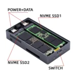 Dual M.2 NVME SSD RAID Array Mobile Hard Drive Enclosure Type-C USB3.2 GEN2x2 20G 586R - Image 5