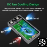 Dual M.2 NVME SSD RAID Array Mobile Hard Drive Enclosure Type-C USB3.2 GEN2x2 20G 586R - Image 10