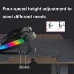 YL-017 2-Fans RGB Lighting Effect Silent Adjustable Speed Laptop Cooling Stand - Image 8