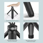 TELESIN  Universal Mini Desktop Selfie Tripod for Sports Camera 13.4-25.5cm Height Adjustable - Image 8