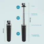 TELESIN  Universal Mini Desktop Selfie Tripod for Sports Camera 13.4-25.5cm Height Adjustable - Image 10