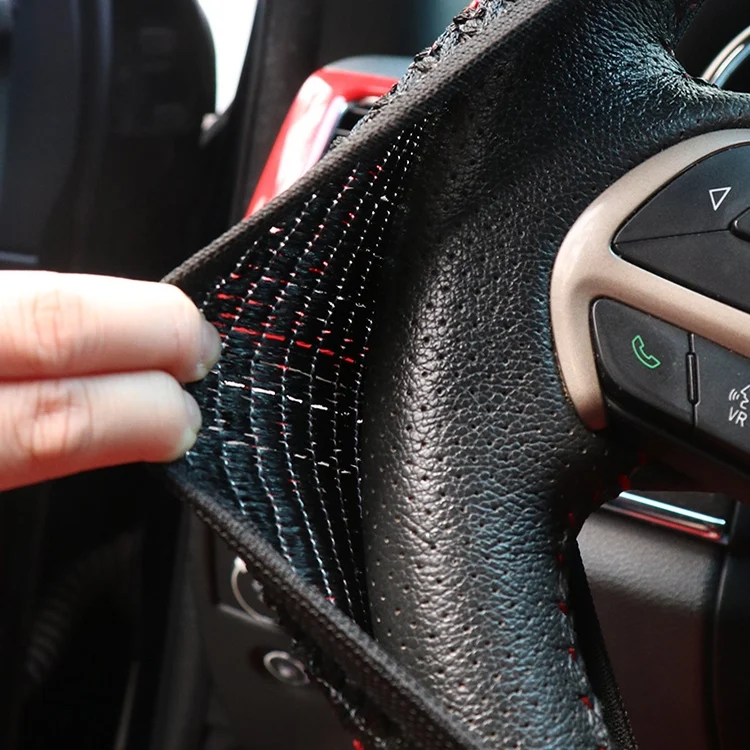 TBD06052615_B6.webp Universal Car Steering Wheel Ice Silk Non-slip Breathable Protective Cover - Image 7