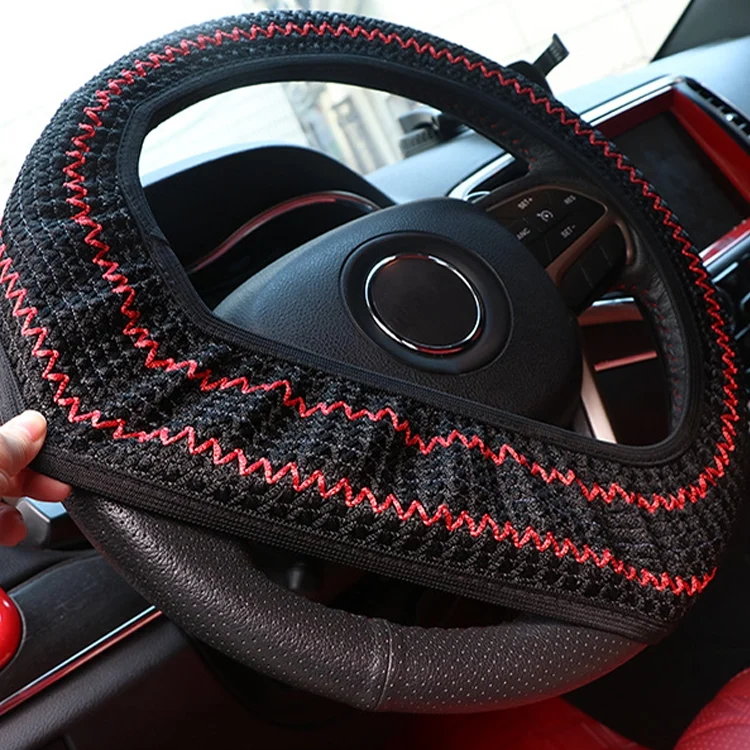 TBD06052615_B7.webp Universal Car Steering Wheel Ice Silk Non-slip Breathable Protective Cover - Image 8