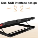 NUOXI X100 11-Fans LED Screen Adjustable Laptop Radiator Cooling Rack - Image 8