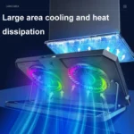 NUOXI C300 Dual-fans RGB Light Adjustable Laptop Radiator Lifting and Folding Cooling Stand - Image 3