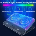 NUOXI C300 Dual-fans RGB Light Adjustable Laptop Radiator Lifting and Folding Cooling Stand - Image 4