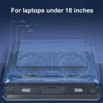 NUOXI C300 Dual-fans RGB Light Adjustable Laptop Radiator Lifting and Folding Cooling Stand - Image 8