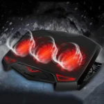 NUOXI 3-fans LED Light Adjustable Laptop Radiator Cooling Rack - Image 11