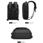 Ozuko Business Laptop USB Backpack Men Schoolbag - Image 3
