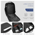 Ozuko Business Laptop USB Backpack Men Schoolbag - Image 10