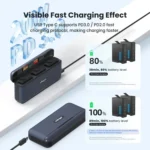 For GoPro HERO13 Black aMagisn Battery Charging Box Triple Slot Charging Case - Image 3