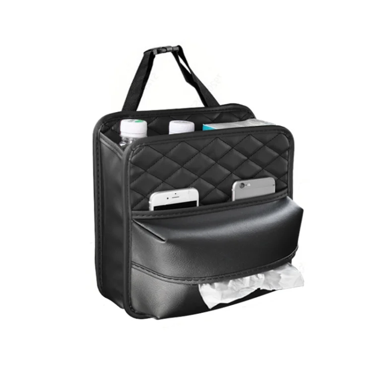 2 In 1 Car Seat Back Storage Hanging Tissue Bag