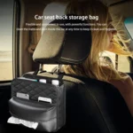 2 In 1 Car Seat Back Storage Hanging Tissue Bag - Image 8