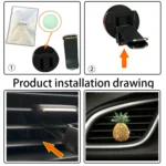 Car Air Conditioning Vent Pineapple Decorative Aromatherapy Clip - Image 7