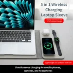 5 In 1 Laptop Sleeve With Wireless Charging Mouse Pad Desk Mat For 12-14 Inch Laptops - Image 4