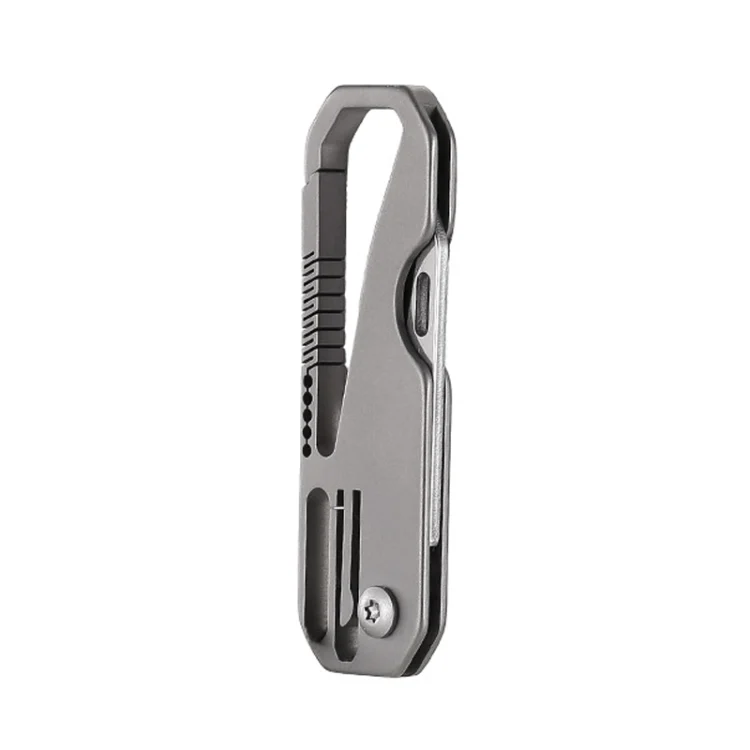 TBD0605301001.webp Multifunctional Titanium Keychain Outdoor Portable Defense Mini Folding Knife - Image 1