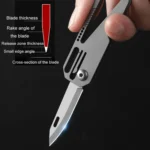 Multifunctional Titanium Keychain Outdoor Portable Defense Mini Folding Knife - Image 6