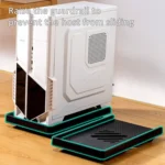 Computer Host Bracket Desktop Chassis Mobile Tray Base Heightening Rack with Pulley - Image 3