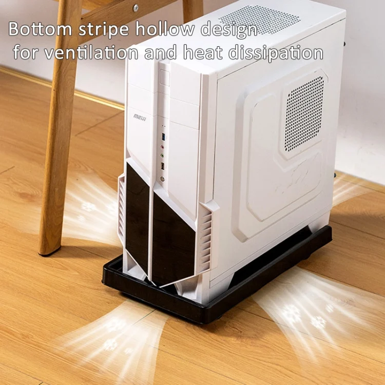 TBD06053293_B4.webp Computer Host Bracket Desktop Chassis Mobile Tray Base Heightening Rack with Pulley - Image 5