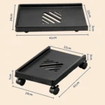 Computer Host Bracket Desktop Chassis Mobile Tray Base Heightening Rack with Pulley - Image 7