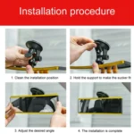 Car Modification Rotatable Adjustable Suction Cup Curved Rearview Mirror - Image 8