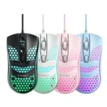T-WOLF V15 Honeycomb Wired USB Gaming Mouse with RGB Lighting Ergonomic Hollow Design for PC Office Home Use - Image 2