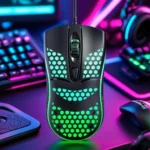 T-WOLF V15 Honeycomb Wired USB Gaming Mouse with RGB Lighting Ergonomic Hollow Design for PC Office Home Use - Image 5