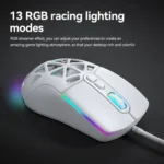 T-WOLF G520 7-keys RGB Marquee Honeycomb Hollow Gaming Wired Mouse - Image 5