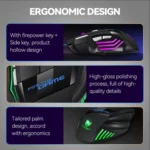 T-WOLF M1 7-keys RGB Atmosphere Light USB Gaming Wired Mouse - Image 8