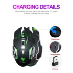 T-WOLF Q13 2.4GHz 6-keys RGB Colorful Light Gaming Wireless Mouse - Image 5