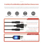 YINDIAO Q7 Colorful Light Computer Wired Headset USB Gaming Headset - Image 10