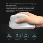 ZELOTES F36 9-Keys Vertical Grip Ergonomic Programming Dual Bluetooth + 2.4G Wireless Mouse - Image 4