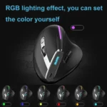 ZELOTES F36 9-Keys Vertical Grip Ergonomic Programming Dual Bluetooth + 2.4G Wireless Mouse - Image 6