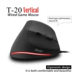 ZELOTES T20 6-Keys Vertical Grip Ergonomic Laptop Wired Mouse - Image 2