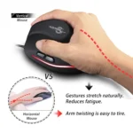 ZELOTES T20 6-Keys Vertical Grip Ergonomic Laptop Wired Mouse - Image 6