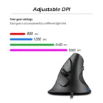 ZELOTES T30 6-keys Vertical Grip Detachable Ergonomic Wired Mouse - Image 6