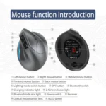 ZELOTES F-26C 8-Keys 2.4G+Bluetooth Dual-Mode LED Display Vertical Grip Wireless Mouse - Image 3