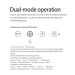 ZELOTES F-26C 8-Keys 2.4G+Bluetooth Dual-Mode LED Display Vertical Grip Wireless Mouse - Image 4