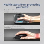 ZELOTES F-26C 8-Keys 2.4G+Bluetooth Dual-Mode LED Display Vertical Grip Wireless Mouse - Image 8