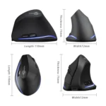 ZELOTES F35 6-buttons Vertical Grip Ergonomic Rechargeable Wireless Mouse - Image 3