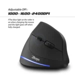 ZELOTES F35 6-buttons Vertical Grip Ergonomic Rechargeable Wireless Mouse - Image 9